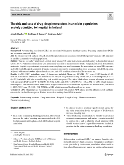 The risk and cost of drug-drug interactions in an older population acutely admitted to hospital in Ireland