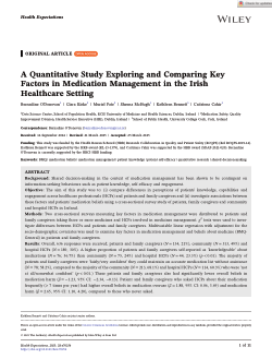 A quantitative study exploring and comparing key factors in medication management in the Irish healthcare setting
