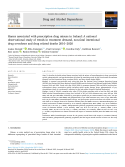 Harms associated with prescription drug misuse in Ireland: a national observational study of trends in treatment demand, non-fatal intentional drug overdoses and drug related deaths 2010-2020