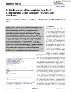In situ formation of nanoparticles from graft copolypeptides under dispersion polymerization conditions