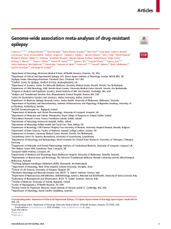 Genome-wide association meta-analyses of drug-resistant epilepsy