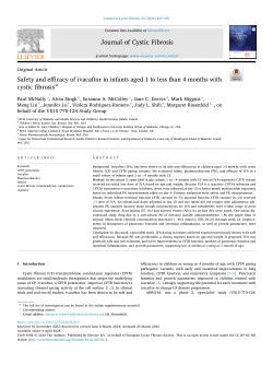 Safety and efficacy of ivacaftor in infants aged 1 to less than 4 months with cystic fibrosis
