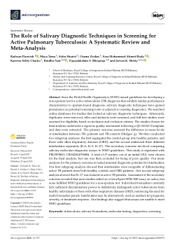 The role of salivary diagnostic techniques in screening for active pulmonary tuberculosis: a systematic review and meta-analysis
