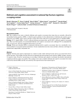 Delirium and cognitive assessment in national hip fracture registries: a scoping review