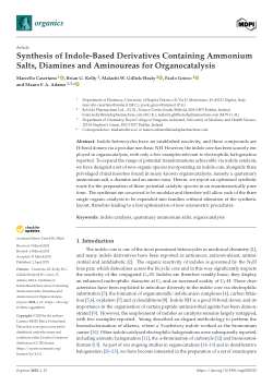 Synthesis of indole-based derivatives containing ammonium salts, diamines and aminoureas for organocatalysis