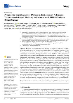 Prognostic significance of delays in initiation of adjuvant trastuzumab-based therapy in patients with HER2-positive breast cancer