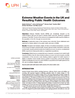 Extreme weather events in the UK and resulting public health outcomes