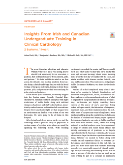 Insights from Irish and Canadian undergraduate training in clinical cardiology: 2 systems, 1 heart