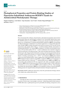 Photophysical properties and protein binding studies of piperazine-substituted anthracene-BODIPY dyads for antimicrobial photodynamic therapy