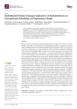Endothelial protein changes indicative of endometriosis in unexplained infertility, an exploratory study