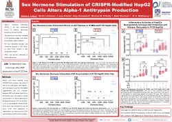 Sex hormone stimulation of CRISPR-modified HepG2 cells alters alpha-1 antitrypsin production