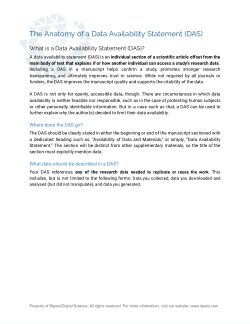 Anatomy of a Data Availability Statement