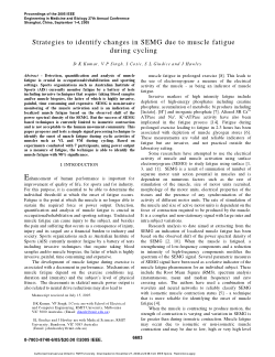 Strategies to identify changes in SEMG due to muscle fatigue during cycling