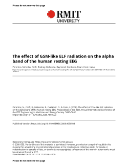 The effect of GSM-like ELF radiation on the alpha band of the human resting EEG
