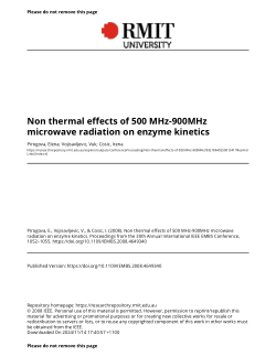 Non thermal effects of 500 MHz-900MHz microwave radiation on enzyme kinetics