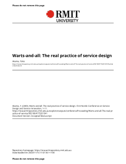Warts-and-all: The real practice of service design