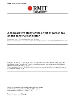A comparative study of the effect of carbon tax on the construction sector