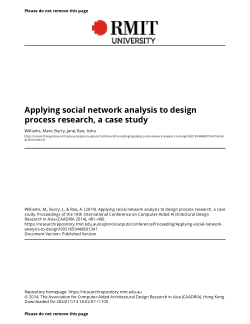 Applying social network analysis to design process research, a case study