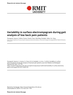 Variability in surface electromyogram during gait analysis of low back pain patients