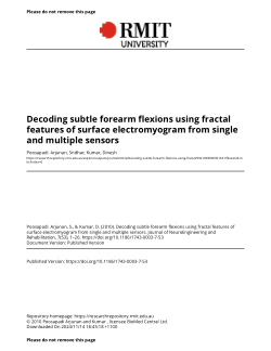 Decoding subtle forearm flexions using fractal features of surface electromyogram from single and multiple sensors