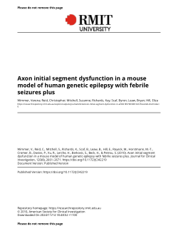 Axon initial segment dysfunction in a mouse model of human genetic epilepsy with febrile seizures plus