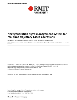 Next generation flight management system for real-time trajectory based operations