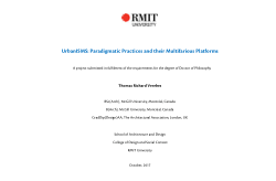 UrbanISMS: paradigmatic practices and their multifarious platforms