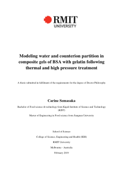 Modeling water and counterion partition in composite gels of BSA with gelatin following thermal and high pressure treatment