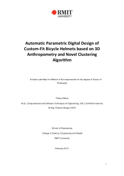 Automatic parametric digital design of custom-fit bicycle helmets based on 3D anthropometry and novel clustering algorithm
