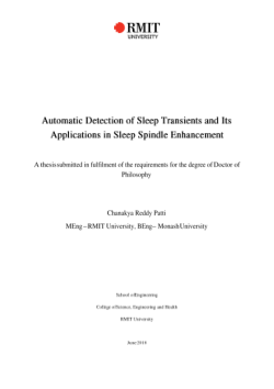 Automatic detection of sleep transients and its applications in sleep spindle enhancement