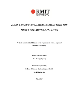 High-conductance measurement with the heat flow meter apparatus