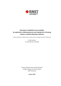Planning for walkability and accessibility: an exploration of planning process and shaping form of housing estates in suburban Bandung, Indonesia