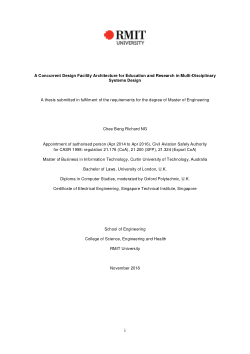 A concurrent design facility architecture for education and research in multi-disciplinary design of complex systems