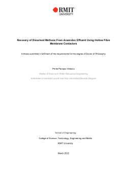 Recovery of dissolved methane from anaerobic effluent using hollow fibre membrane contactors