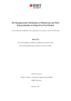The Hypoglycaemic mechanisms of mushrooms and their polysaccharides on gluten-free food models