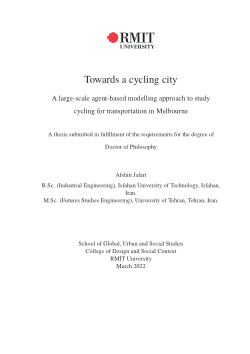 Towards a cycling city: a large-scale agent-based modelling approach to study cycling for transportation in Melbourne