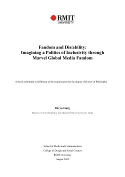 Fandom and dis/ability: imagining a politics of inclusivity through Marvel global media fandom