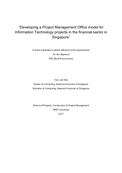 Developing a project management office model for information technology projects in the financial sector in Singapore