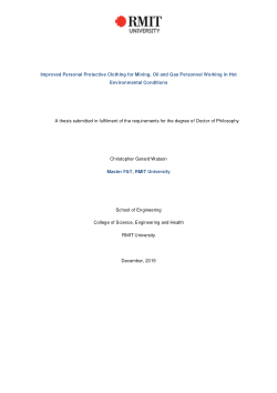 Improved personal protective clothing for mining, oil and gas personnel working in hot environmental conditions