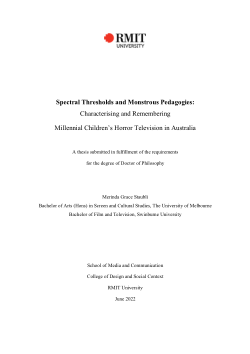 Spectral thresholds and monstrous pedagogies: characterising and remembering millennial children’s horror television in Australia