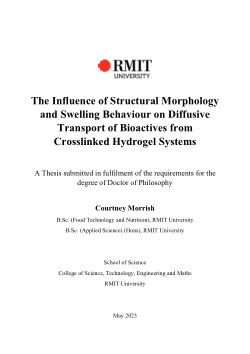 The influence of structural morphology and swelling behaviour on diffusive transport of bioactives from crosslinked hydrogel systems