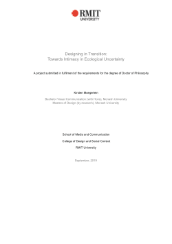 Designing in transition: towards intimacy in ecological uncertainty