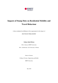 Impacts of stamp duty on residential mobility and travel behaviour