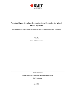 Towards a higher-throughput Chemobehavioural Phenomics using small model organisms