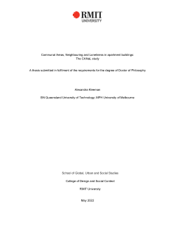 Communal Areas, Neighbouring and Loneliness in apartment buildings: the CANaL study