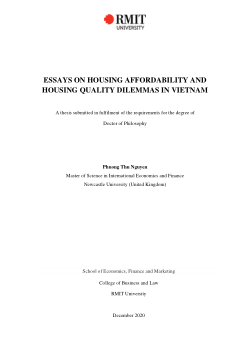 Essays on housing affordability and housing quality dilemmas in Vietnam