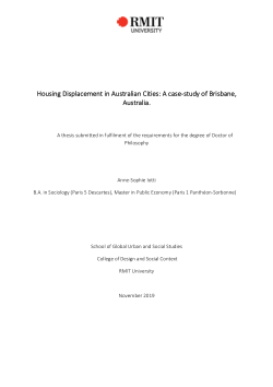 Housing displacement in Australian cities: a case-study of Brisbane, Australia