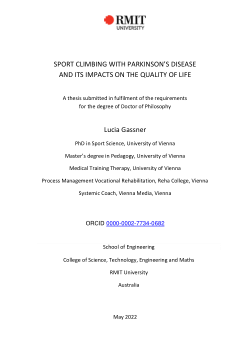 Sport climbing with Parkinson's Disease and its impacts on the quality of life