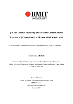 pH and thermal processing effects on the conformational structure of β-Lactoglobulin in mixture with phenolic acids