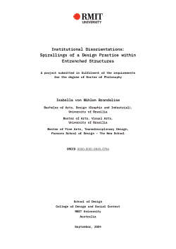 Institutional Disorientations: Spirallings of a Design Practice within Entrenched Structures